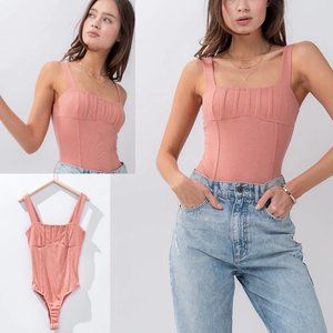 Stormy Ribbed Corset Knit Bodysuit